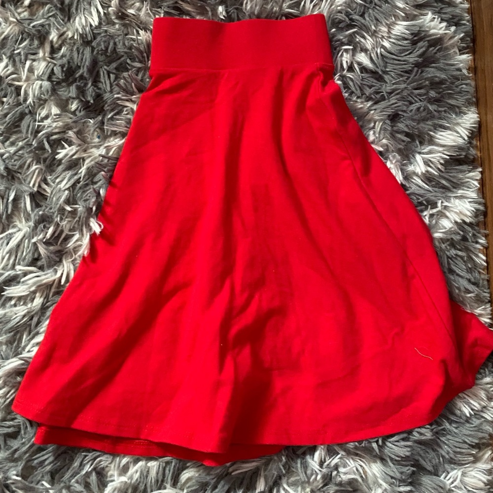 Red skirt